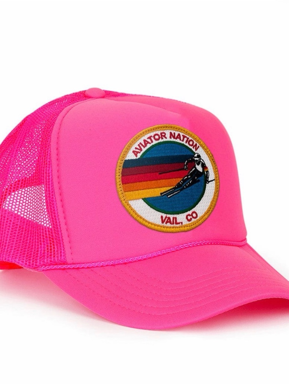 Aviator Nation Neon Pink Trucker Hat